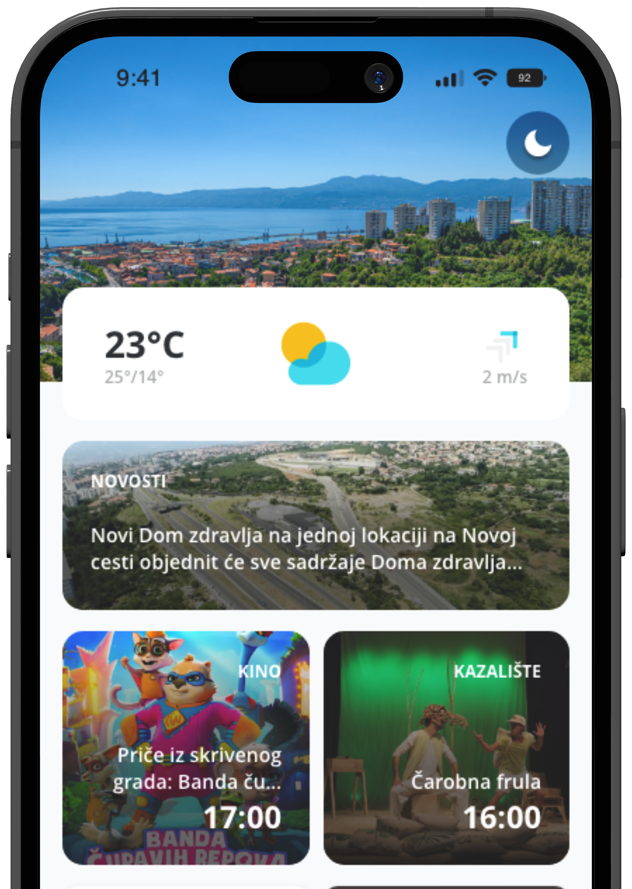 App screen home